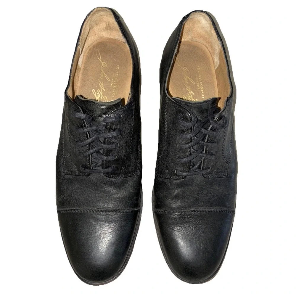 Frye Harvey Shoes‎ Men's 9 D Black Leather Cap Toe Oxford Dress Lace Up